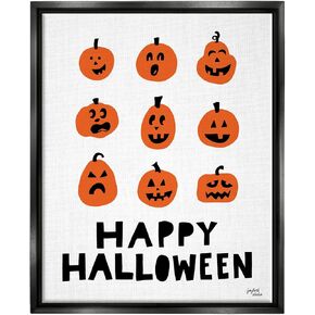 Stupell Industries Mixed Expressions Pumpkins Shapes Casual Halloween Typography, Design by Jess Baskin