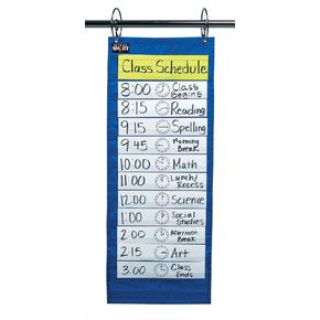 School Smart Classroom Schedule Pocket Chart 2 1/2 X 7/8 X 1/2 in