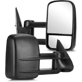 Youxmoto Towing Mirrors 1999-2007 for Chevy for GMC Silverado/Sierra 1500 2500HD 3500HD / Tahoe Suburban Avalanche Yukon Pickup Truck Tow Mirrors; Manual Extending/Folding