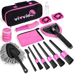 Vioview Pink Car Vacuum Cleaner - Handheld Car Vacuum with Attachments, 15 Ft Cord & Bag - High Power Portable Vacuum Cleaner for Car Interior Accessories Cleaning in Kuwait