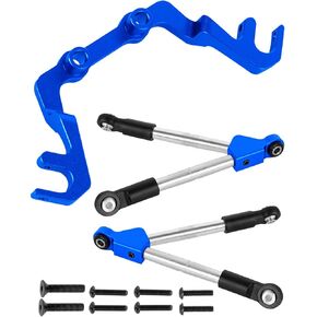 RC 7075 Front Tie Rods with Stabilizer for C Hub Upgrades Part for 1/10 Slash 4x4 LCG 4WD,Alloy Aluminium Front Tie Rods with Stabilizer Hops Up,Red in Kuwait
