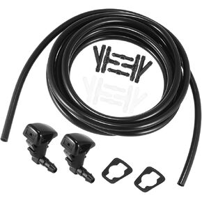 Front Windshield Washer Hose Kit Fit for Cadillac CTS with 3 Meter Washer Fluid Hose 12 Pcs Hose Connectors - Pack of 15 Black Vehicle Components