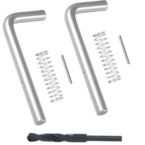 2 Packs Upgraded Stainless Steel Trailer Gate Spring Latch Pin with Drill Bit 819T Trailer Gate Pin Repair Kit Compatible with Carry-On Utility Trailers 5XI0LGW2K 4X8NG 6X8GW13 6X8GW2KPT 5X10SSG