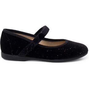 Shiny Velvet Mary Janes Girls Button