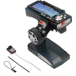 FS-GT3B 3-Channel RC System 2.4Ghz Radio Control Transmitter with FS-GR3E Receiver for RC Car, Boats, RC Trail Crawler Truck