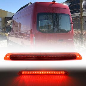 NSLUMO Led Third Brake Light Replacement for 2007-2009 Dodge Sprinter 2500 3500 2014-2023 Mer'cedes Sprinter 2500 3500 Rear Red LED 3rd Brake Center High Mount Stop Lamp Red Lens CHMSL