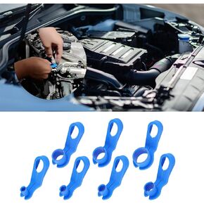 7PCS Fuel Line Disconnect Tool Set, Fuel Line Removal Tool Kit, 1/4 5/16 3/8 1/2 5/8 3/4 7/8 Inch Transmission Oil Cooler Line Quick Disconnect Kit, Car Accessories Fit for GM Ford Chrysler and More
