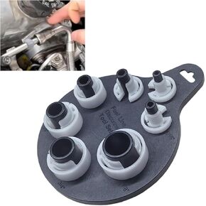 Air Conditioner and Fuel Line Quick Disconnect Tool Kit, 1/4-7/8in Plastic Automotive AC/Gas Quick Cut Sleeves, 7 SAE Standard Sizes for Multiple Applications