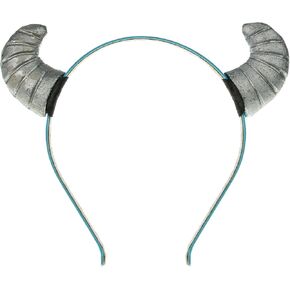 Merroyal Animal Horns Headband for Halloween Fancy Dress Cosplay, Adjustable Size (Sliver Blue)