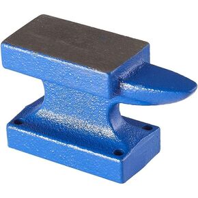 PH PandaHall Single Horn Anvil, 1.3 Lb Mini Horn Anvil Bench Block Cast Iron Anvil Blacksmith Round Horn Anvil Blacksmith Jewelers Metalsmith Blacksmith Tool for Jewelry Making Forge Tools Equipment