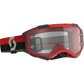 SCOTT 274514-1018113 Fury Clear Goggle, Red/Black with Clear Works Lens