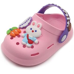 Toddler Shoes Clogs Slide Sandals for 0-8yrs Kids Unisex for Girls and Boys Garden Shoes Cartoon Slides Slip-Resistance Sandals Beach Pool Slippers