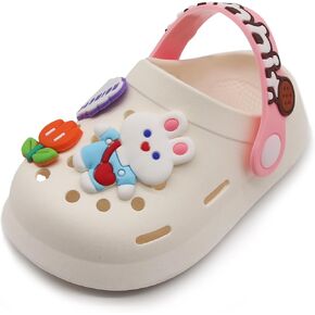 Toddler Shoes Clogs Slide Sandals for 0-8yrs Kids Unisex for Girls and Boys Garden Shoes Cartoon Slides Slip-Resistance Sandals Beach Pool Slippers in Kuwait