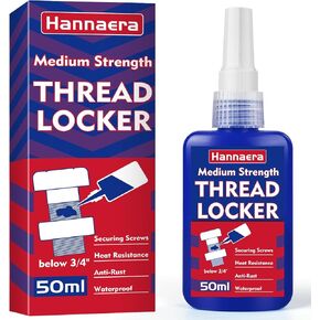 Thread Lock Blue, Threadlocker Medium Strength, Lock and Seal Metal Nuts, Bolts & Fasteners, All-Purpose, Anaerobic (1.69Fl oz/50ml)