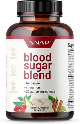 Snap Supplements Blood Sugar Blend - Support Healthy Blood Glucose Levels, 60 Capsules (Pack of 3) in Saudi Arabia