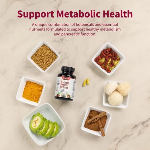 Snap Supplements Blood Sugar Blend - Support Healthy Blood Glucose Levels, 60 Capsules (Pack of 3) in Saudi Arabia