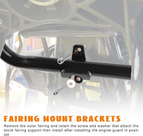 Chopped Engine Guard 1-1/4" Front Highway Crash Bar Protector W/Fairing Support Bracket Chrome Fit for 2015-2023 Road Glide Trike FLTR Models Replacement P/N 49000235 in Kuwait