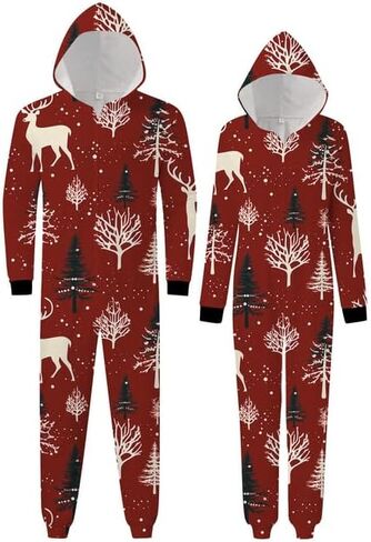 Moonight Christmas Pajamas for Family Adult Onesie Pajamas Christmas Matching Pajamas for Couples Onesie in Saudi Arabia