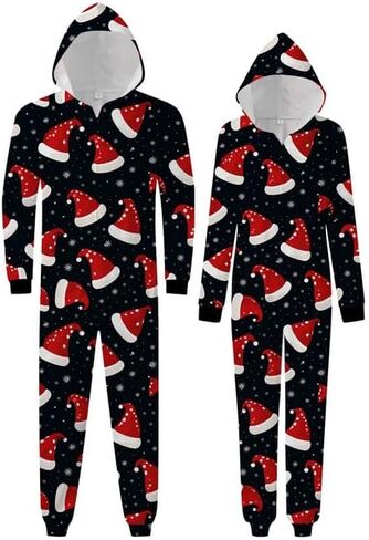 Moonight Christmas Pajamas for Family Adult Onesie Pajamas Christmas Matching Pajamas for Couples Onesie in Saudi Arabia