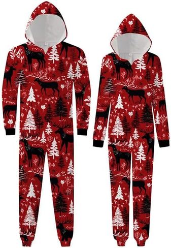 Moonight Christmas Pajamas for Family Adult Onesie Pajamas Christmas Matching Pajamas for Couples Onesie in Saudi Arabia