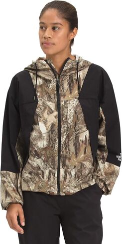 The North Face Womens Peril Wind Jacket, Kelp Tan Forest Floor Print, M in Saudi Arabia