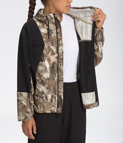 The North Face Womens Peril Wind Jacket, Kelp Tan Forest Floor Print, M in Saudi Arabia