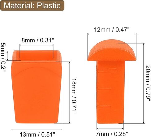 uxcell Plastic Flat Bell End Stoppers, Cord Ends Lock with Lid Toggle Cap End Stopper Rope Fasteners in Saudi Arabia