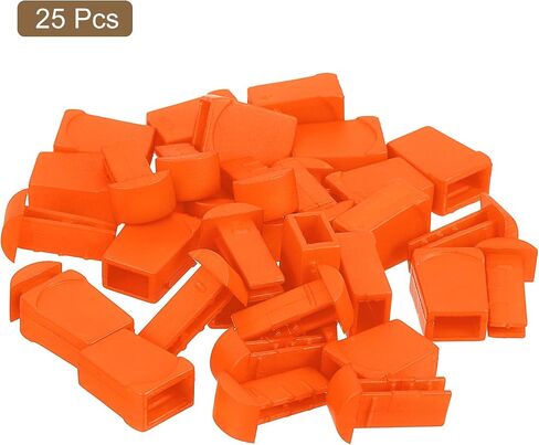 uxcell Plastic Flat Bell End Stoppers, Cord Ends Lock with Lid Toggle Cap End Stopper Rope Fasteners in Saudi Arabia