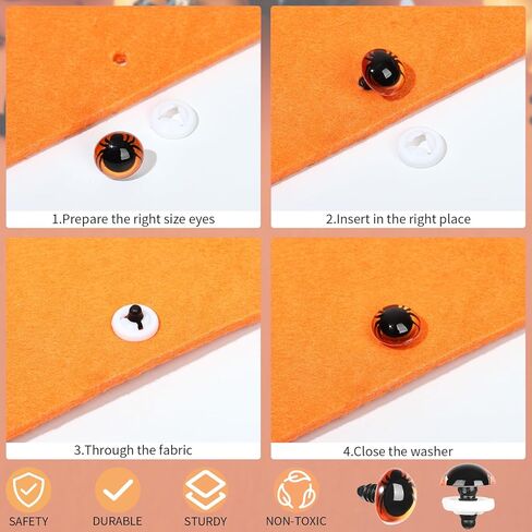 MUCUNNIA 10 قطع 16 مم عيون أمان عنكبوت للحياكة مع غسالات عيون أمان بلاستيكية لعيون الكروشيه اليدوية أميجورومي لحيوانات الكروشيه حيوانات الكروشيه DIY زينة الهالوين صناعة الدمى in Kuwait