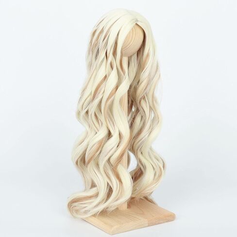 Miss U Hair 8-9 بوصة 1/3 BJD شعر مستعار لدمية MSD DOD Pullip Dollfie شعر طويل مجعد ليس للإنسان (بيج بني) in Kuwait