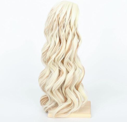 Miss U Hair 8-9 بوصة 1/3 BJD شعر مستعار لدمية MSD DOD Pullip Dollfie شعر طويل مجعد ليس للإنسان (بيج بني) in Kuwait