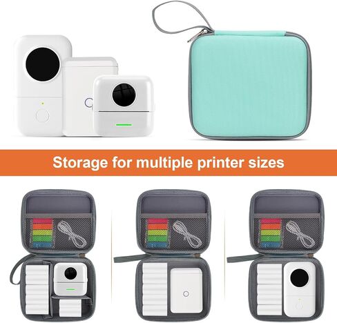 حقيبة حمل طابعة صغيرة متوافقة مع طابعة الصور الصغيرة Phomemo M02/ T02/ M02S/M02 pro/Q30S/M02X، حقيبة سفر صلبة للطابعة الحرارية الصغيرة مع شبكة بسحاب in Saudi Arabia