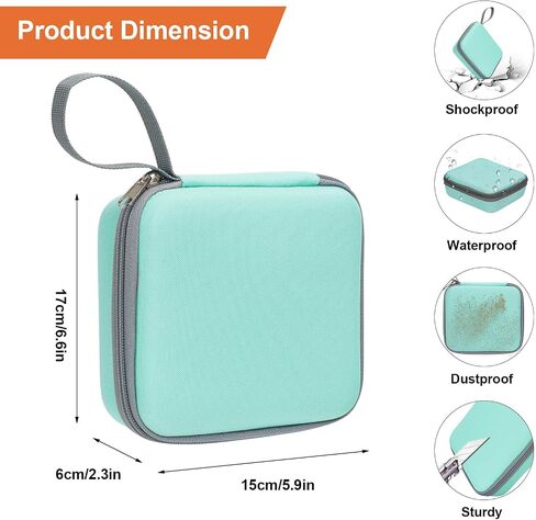حقيبة حمل طابعة صغيرة متوافقة مع طابعة الصور الصغيرة Phomemo M02/ T02/ M02S/M02 pro/Q30S/M02X، حقيبة سفر صلبة للطابعة الحرارية الصغيرة مع شبكة بسحاب in Saudi Arabia