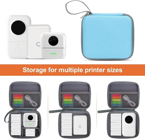 حقيبة حمل طابعة صغيرة متوافقة مع طابعة الصور الصغيرة Phomemo M02/ T02/ M02S/M02 pro/Q30S/M02X، حقيبة سفر صلبة للطابعة الحرارية الصغيرة مع شبكة بسحاب in Saudi Arabia