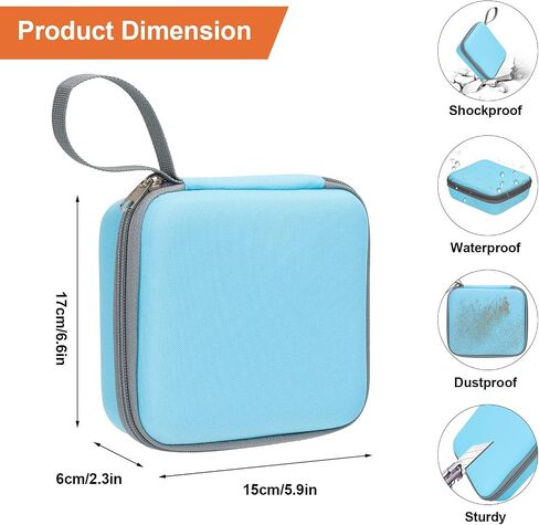 حقيبة حمل طابعة صغيرة متوافقة مع طابعة الصور الصغيرة Phomemo M02/ T02/ M02S/M02 pro/Q30S/M02X، حقيبة سفر صلبة للطابعة الحرارية الصغيرة مع شبكة بسحاب in Saudi Arabia
