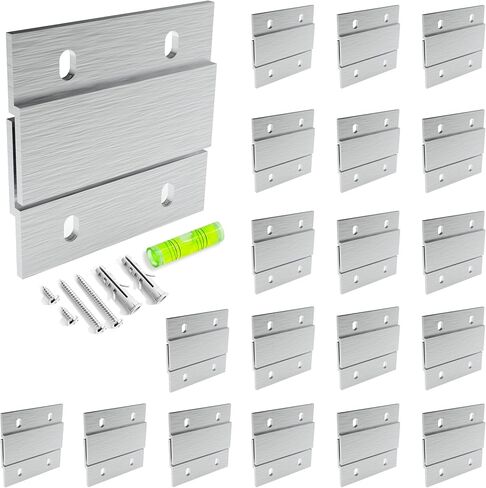 French Cleat Hanger Kit 2 inch 2 Pairs 30 lb Z Hanging Heavy Picture Mirror Frame Wall Mounting Bracket Aluminum Hardware Duty Hooks Drywall Clips Large Canvas Painting Headboard Whiteboard in Kuwait