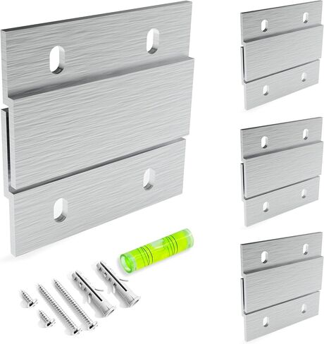 French Cleat Hanger Kit 2 inch 2 Pairs 30 lb Z Hanging Heavy Picture Mirror Frame Wall Mounting Bracket Aluminum Hardware Duty Hooks Drywall Clips Large Canvas Painting Headboard Whiteboard in Kuwait