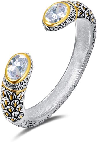 UNY cuff Antique Fox Tail Dragon Scale CZ women Vintage Trendy Fashion Designer Inspired Unique bangles in Saudi Arabia