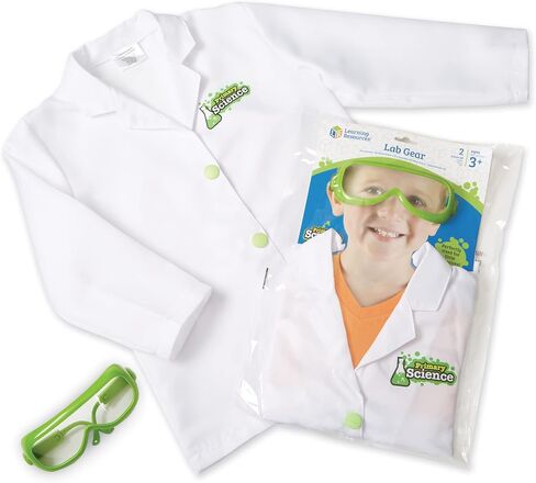 Learning Resources Beaker Creatures Lab Gear - 2 Pieces, Ages 5+ Lab Coat & Glasses for Kids, Science Exploration Games, STEM Toys for Kids in Saudi Arabia