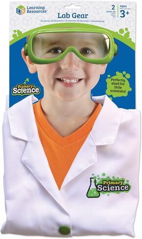 Learning Resources Beaker Creatures Lab Gear - 2 Pieces, Ages 5+ Lab Coat & Glasses for Kids, Science Exploration Games, STEM Toys for Kids in Saudi Arabia