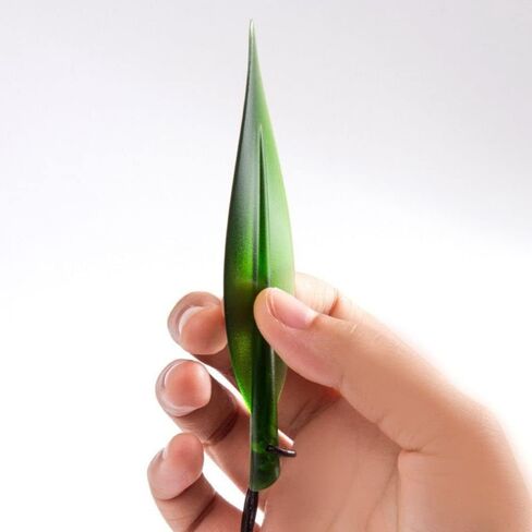 Green Willow Leaf Envelopes Opener Bookmark, Plastic Paper Cutter Plastic Razor Blade Tool for Office, Cutting and Measuring Devices in Saudi Arabia