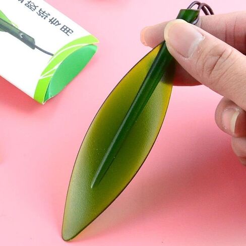 Green Willow Leaf Envelopes Opener Bookmark, Plastic Paper Cutter Plastic Razor Blade Tool for Office, Cutting and Measuring Devices in Saudi Arabia
