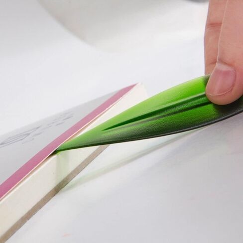 Green Willow Leaf Envelopes Opener Bookmark, Plastic Paper Cutter Plastic Razor Blade Tool for Office, Cutting and Measuring Devices in Saudi Arabia