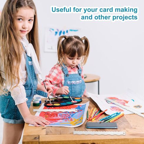 Deckled Edge Paper Cutter, 3 Pcs 12 Inch Irregular Cutting Ruler Plastic Paper Craft Ruler Edges Measuring Tool, Wavy Line Jagged Paper Edge Cutter for Office, Paper Crafts Drawing Scrapbook in Saudi Arabia