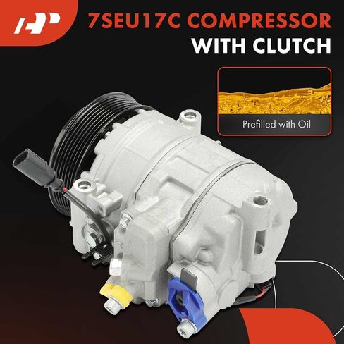 A-Premium Air Conditioner AC Compressor with Clutch Compatible with Porsche Cayenne 2017-2018 3.6L, Cayenne 2003-2006 4.5L, Cayenne 2008-2018 4.8L, Panamera 2017 in Saudi Arabia