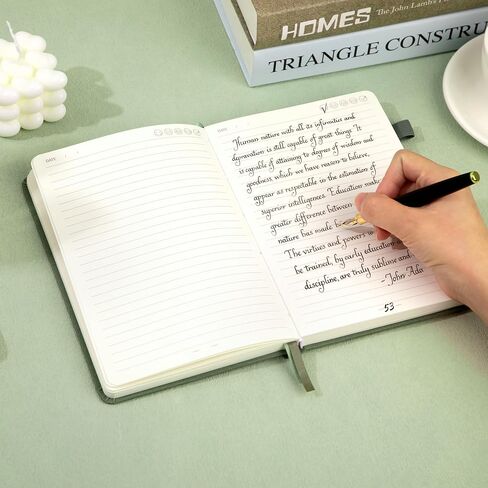 CAGIE Lined Journal for Women 320 Pages 100gsm Thick Journals for Writing, Diary for Women A5 Writing Journal for Work Travel Butterfly Notebook with Pocket, 5.7 x 8.3 Inches, Beige in Saudi Arabia