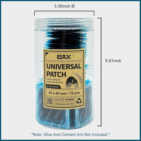 PAX 50 قطعة 55 × 55 مم أنبوب مطاطي عالمي مربع ورقع إصلاح الإطارات، إطارات شعاعية ومتحيزة مناسبة، الدراجات النارية، السيارات، الشاحنات، المركبات الزراعية، النهر العائم in Kuwait