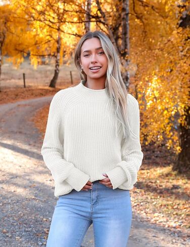 Zeagoo Women's 2024 Fall Turtleneck Sweaters Trendy Loose Long Sleeve Knit Pullover Jumper Tops in Saudi Arabia