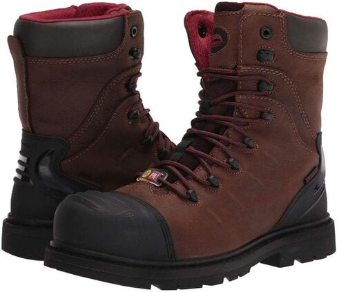 FSI FOOTWEAR SPECIALTIES INTERNATIONAL Men's 7555 Hammer 8" Carbon Toe Puncture and Slip Resistant Leather Brown Work Boots in Saudi Arabia
