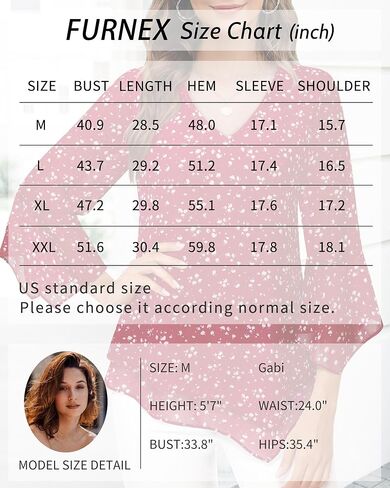 Furnex Blouses for Women Dressy Casual 3/4 Ruffle Sleeve V Neck Chiffon Double Layers Business Casual Tops for Women in Saudi Arabia